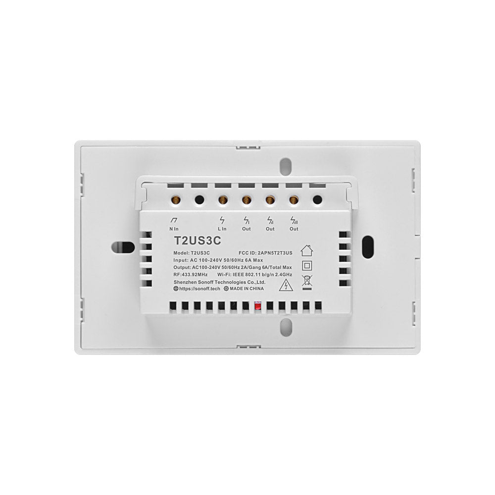 Sonoff Smart Light Switch White 3CH WiFi and RF